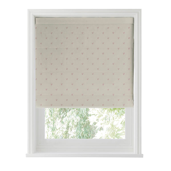 Sophie Allport Hearts Blush Made To Measure Roman Blind