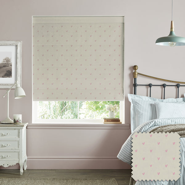 sophie allport Hearts Blush Made to Measure Roman Blind
