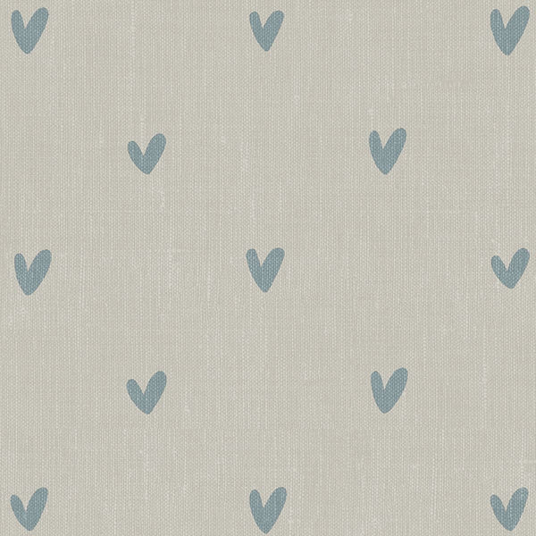 Sophie Allport Hearts Duck Egg Made To Measure Curtains