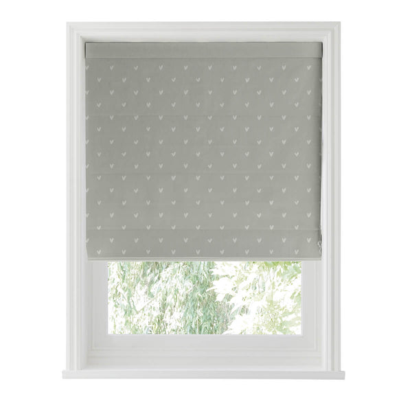 Sophie Allport Hearts Grey Made To Measure Roman Blind