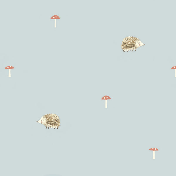 Sophie Allport Hedgehogs Blue Made To Measure Curtains