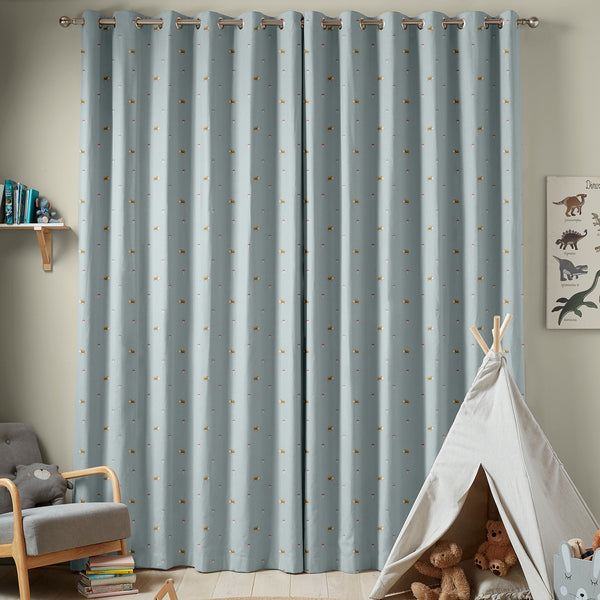 Sophie Allport Hedgehogs Blue Made To Measure Curtains