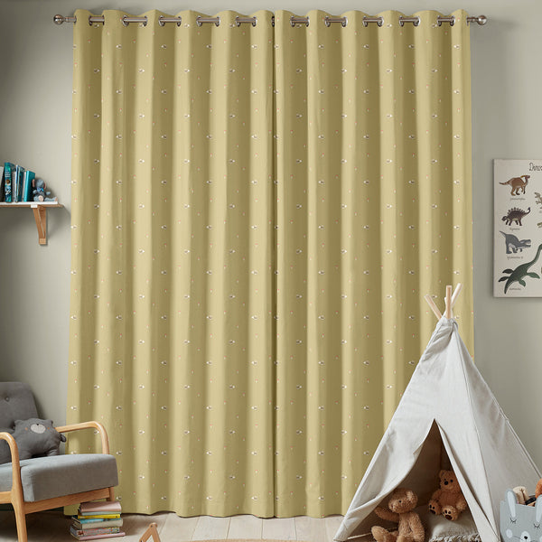 Sophie Allport Hedgehogs Mustard Made To Measure Curtains