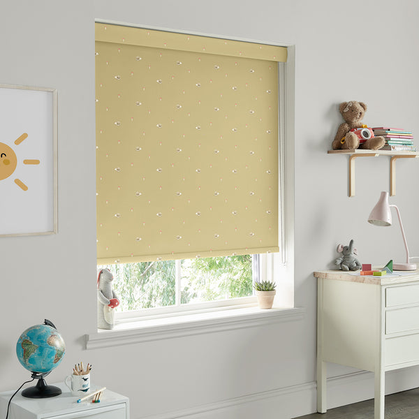 Sophie Allport Hedgehogs Mustard Made To Measure Roller Blind