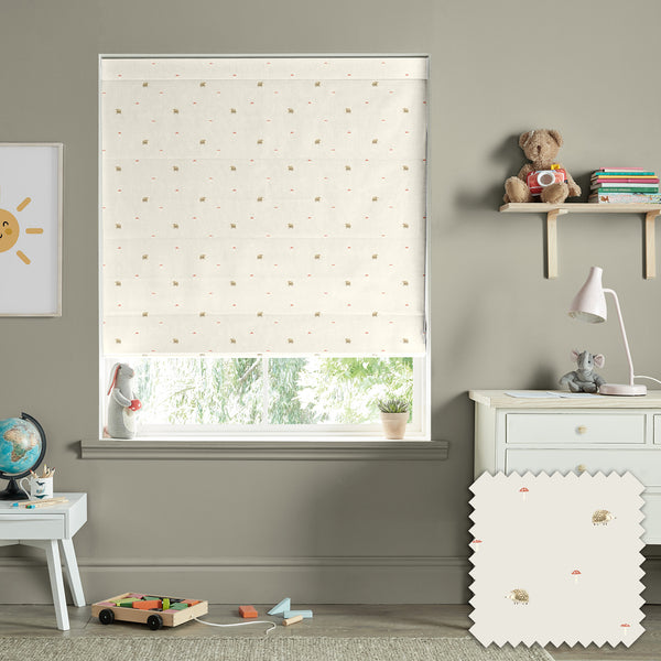 Sophie Allport Hedgehogs Neutral Made To Measure Roman Blind