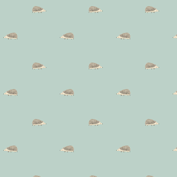 Sophie Allport Hedgehogs Pale Mint Blue Made To Measure Roller Blind