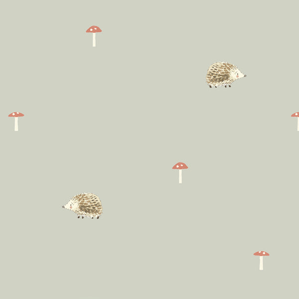 Sophie Allport Hedgehogs Sage Green Made To Measure Roller Blind