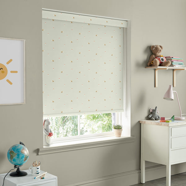 Sophie Allport Hedgehogs Sage Green Made To Measure Roller Blind