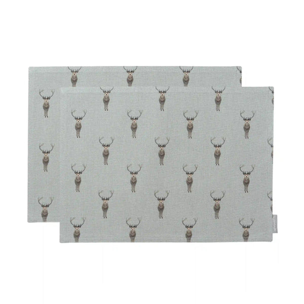 Sophie Allport Highland Stag Fabric Placemats (Set Of 2)