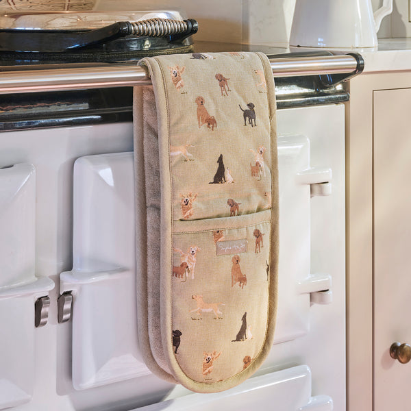 sophie allport Labradors & Retrievers Double Oven Glove