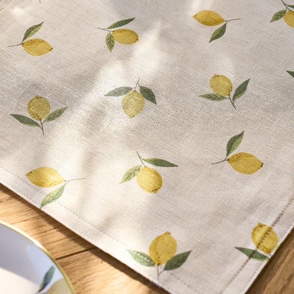 Sophie Allport Lemons Linen Washable Placemats (Set Of 2)