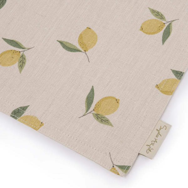 Sophie Allport Lemons Linen Washable Placemats (Set Of 2)