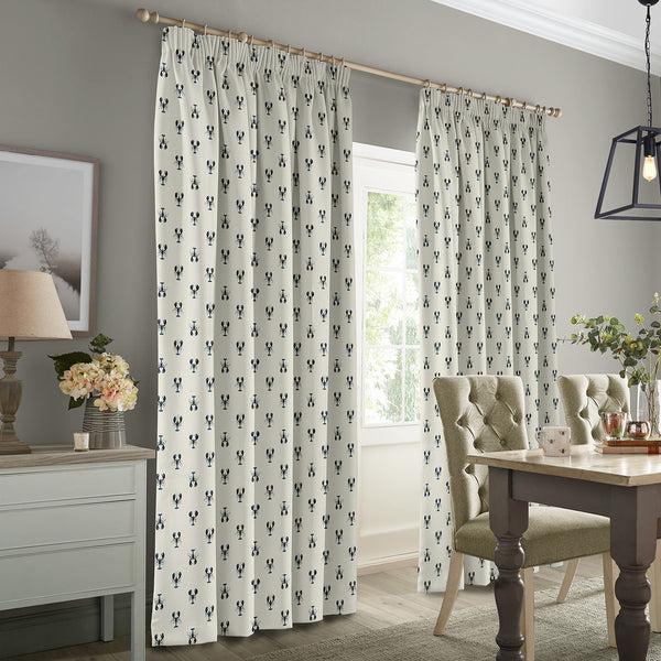Sophie Allport Lobster White Made To Measure Curtains
