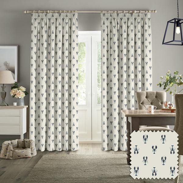 sophie allport Lobster White Made to Measure Curtains