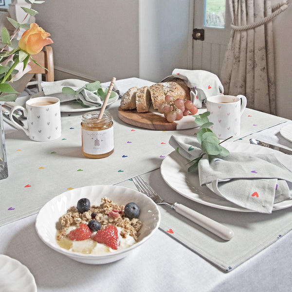 Sophie Allport Multicoloured Hearts Fabric Placemat