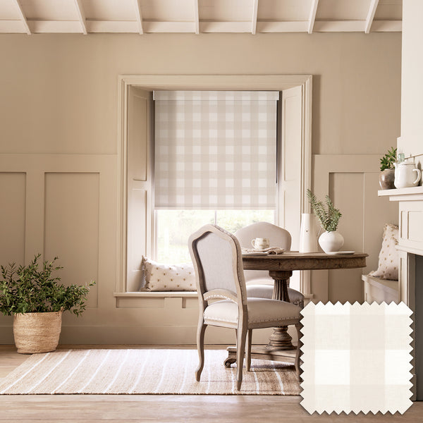 sophie allport Off White Gingham Made to Measure Roller Blind