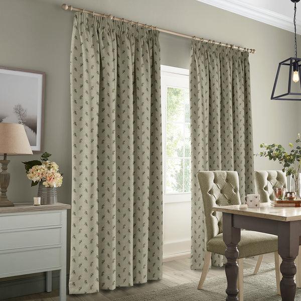 Sophie Allport Olive Linen Look Made To Measure Curtains