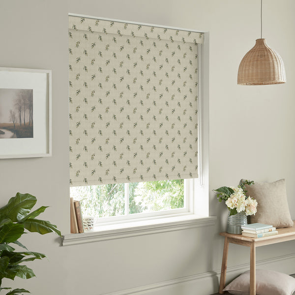 Sophie Allport Olive Linen Look Made To Measure Roller Blind