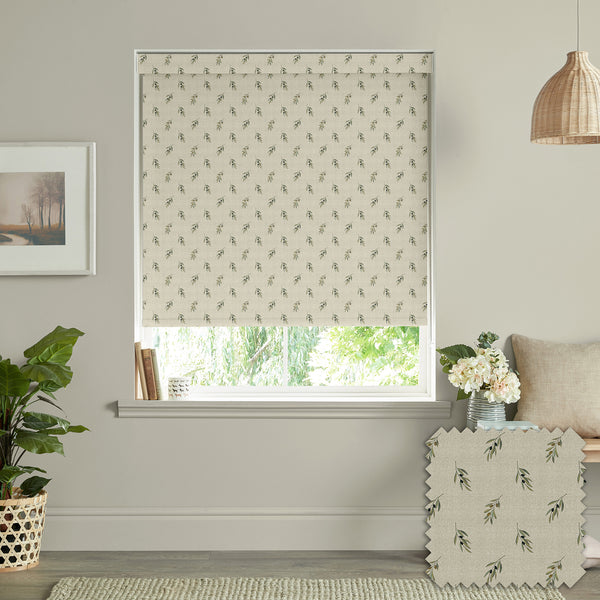 sophie allport Olive Linen Look Made to Measure Roller Blind