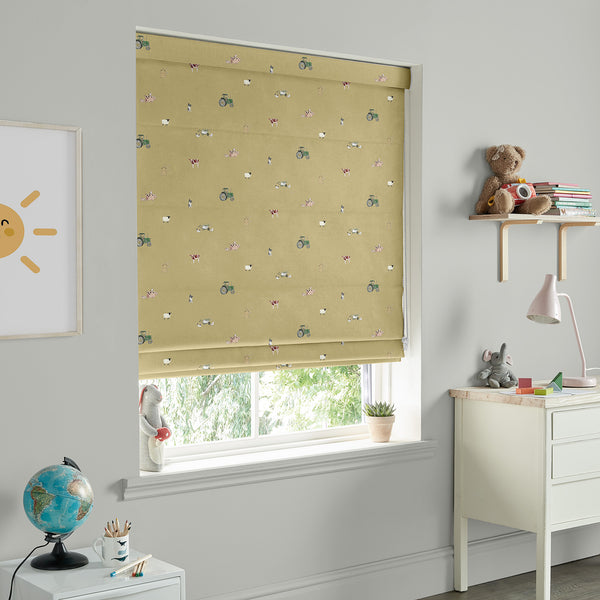 Sophie Allport On The Farm Mustard Made To Measure Roman Blind
