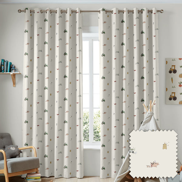 Sophie Allport On The Farm Neutral Made To Measure Curtains