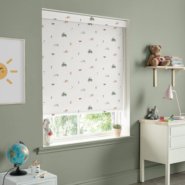 Sophie Allport On The Farm Soft Grey Made To Measure Roller Blind