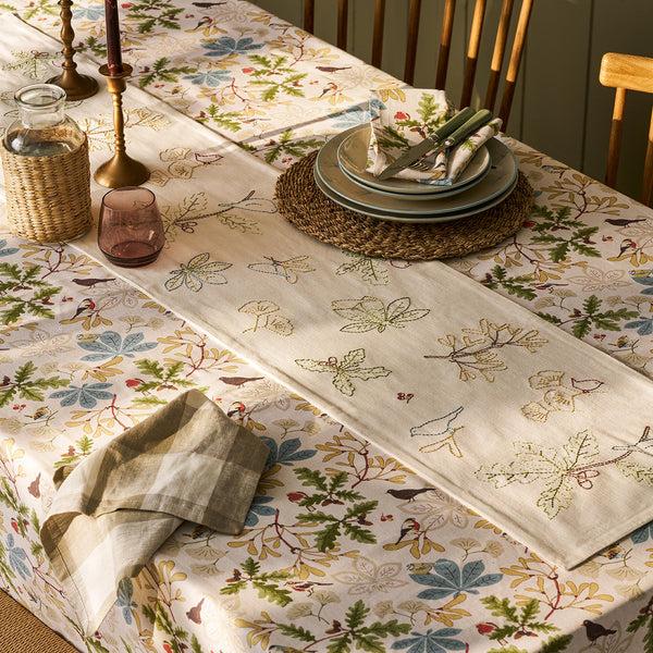 sophie allport Orchard Birds Embroidered Table Runner
