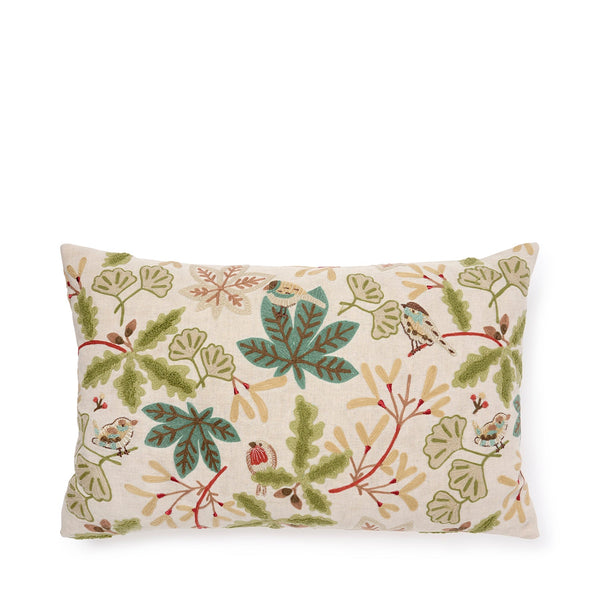 Sophie Allport Orchard Birds Linen Embroidered Cushion