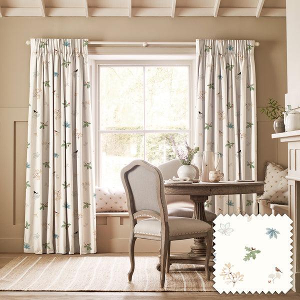 Sophie Allport Orchard Birds Off White Made To Measure Curtains