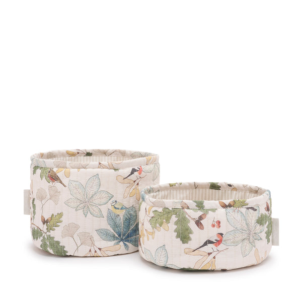 Sophie Allport Orchard Birds Storage Baskets (Set Of 2)
