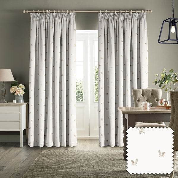 Sophie Allport Owls Off White Made To Measure Curtains
