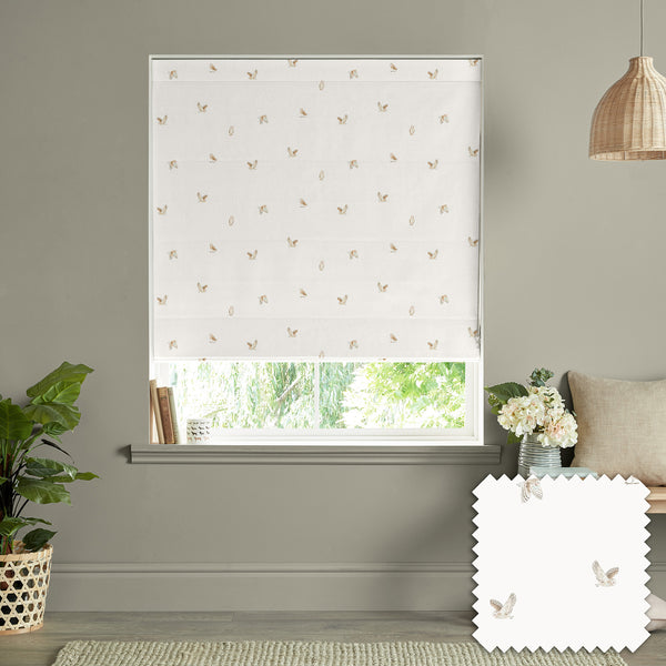 Sophie Allport Owls Off White Made To Measure Roman Blind