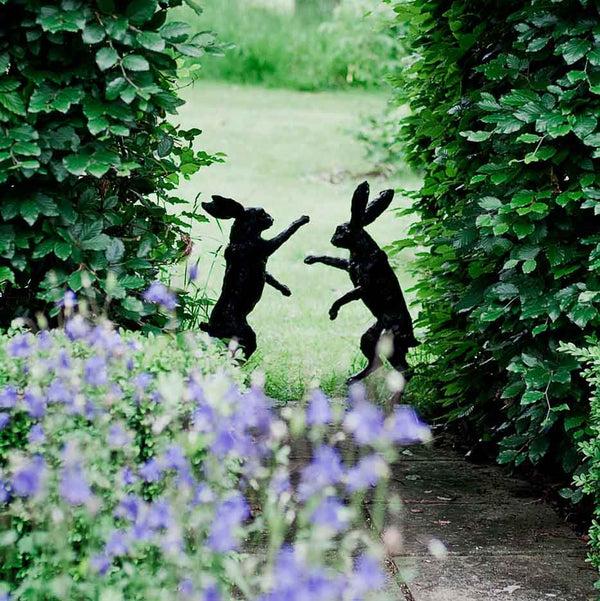 Sophie Allport Pair Of Boxing Hares Bronze Sculpture