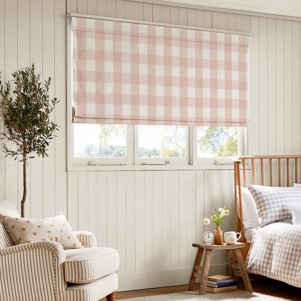 Sophie Allport Pink Gingham Made To Measure Roman Blind