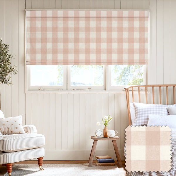 sophie allport Pink Gingham Made to Measure Roman Blind