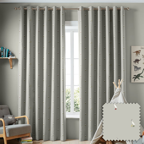 Sophie Allport Runner Duck Grey Made To Measure Curtains