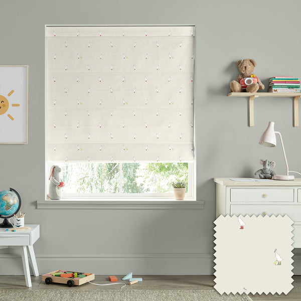 sophie allport Runner Duck Neutral Made to Measure Roman Blind