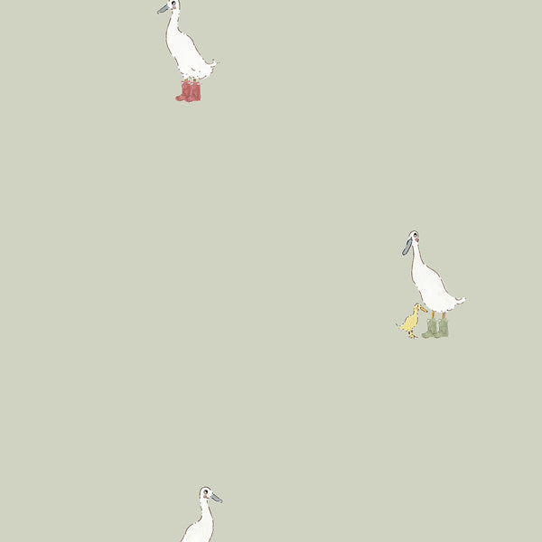 Sophie Allport Runner Duck Sage Green Made To Measure Curtains