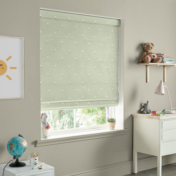 Sophie Allport Runner Duck Sage Green Made To Measure Roman Blind