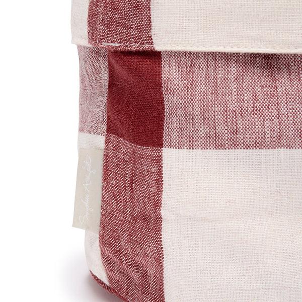 Sophie Allport Rustic Red Gingham Linen Bread Baskets (Set Of 2)