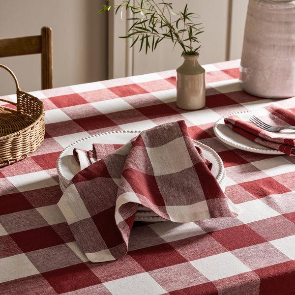 sophie allport Rustic Red Gingham Linen Napkins (Set of 4)