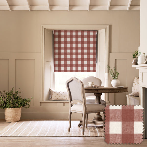 sophie allport Rustic Red Gingham Made to Measure Roller Blind
