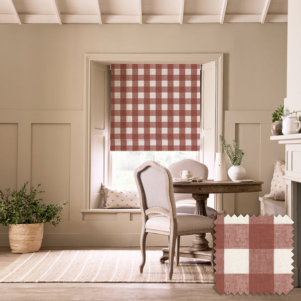 Sophie Allport Rustic Red Gingham Made To Measure Roman Blind