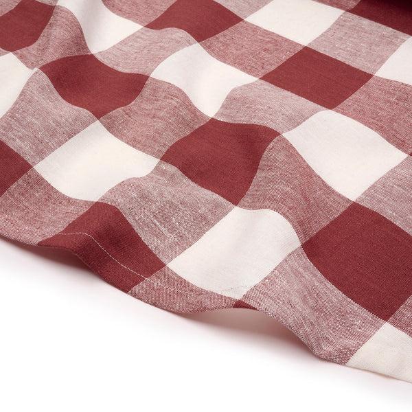 Sophie Allport Rustic Red Gingham Round Linen Tablecloth