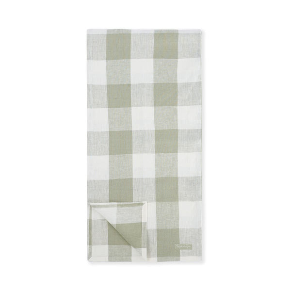 Sophie Allport Sage Green Gingham Linen Table Runner