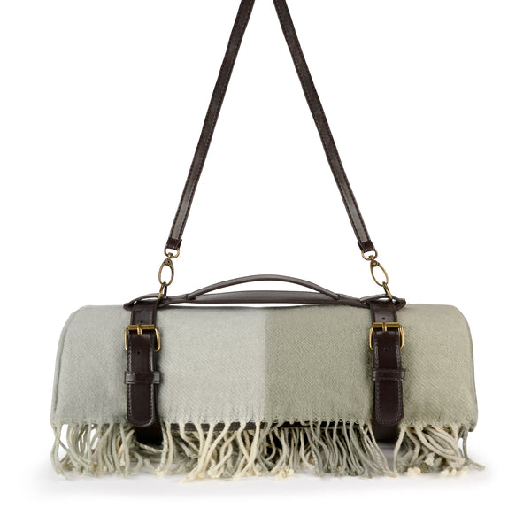 Sophie Allport Sage Green Gingham Woven Picnic Blanket