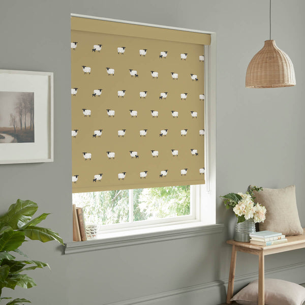 Sophie Allport Sheep Ochre Made To Measure Roller Blind