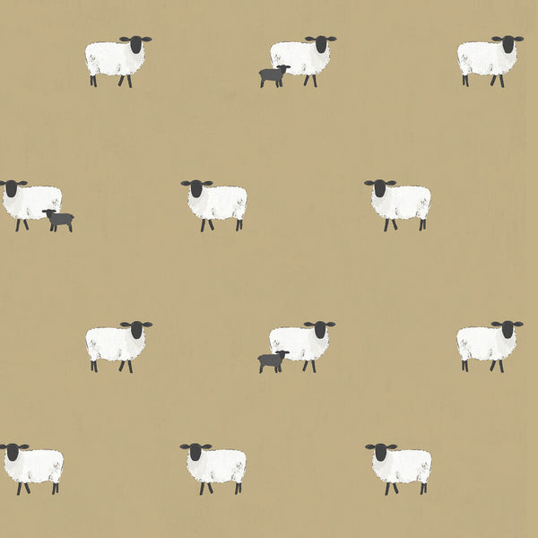 Sophie Allport Sheep Ochre Made To Measure Roman Blind