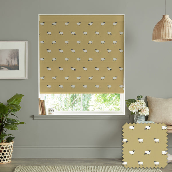 sophie allport Sheep Ochre Made to Measure Roman Blind