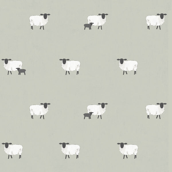 Sophie Allport Sheep Sage Made To Measure Roman Blind